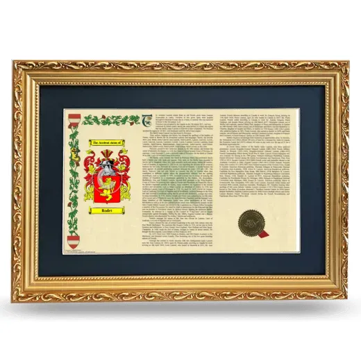 Rodet Deluxe Armorial Landscape Framed - Gold