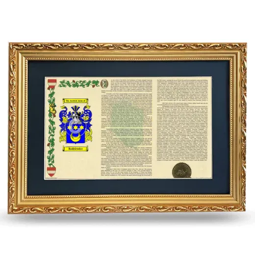 Rodziewicz Deluxe Armorial Landscape Framed - Gold