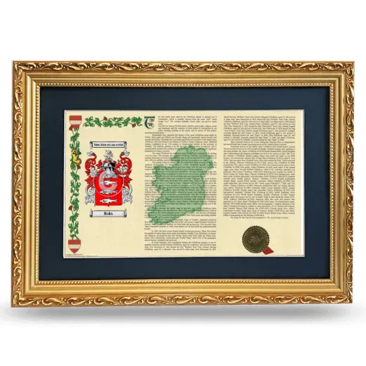 Roks Deluxe Armorial Landscape Framed - Gold