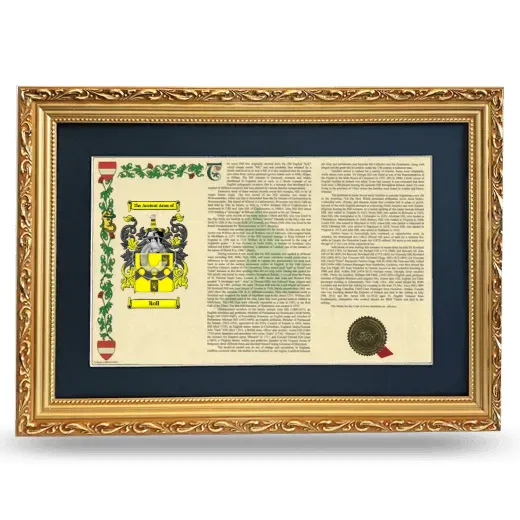 Roll Deluxe Armorial Landscape Framed - Gold