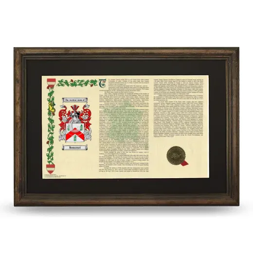 Romanai Deluxe Armorial Landscape Framed - Brown