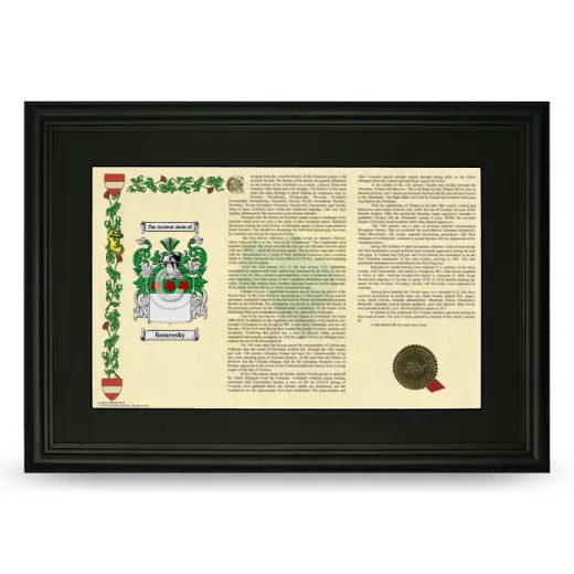 Romensky Deluxe Armorial Landscape Framed- Black