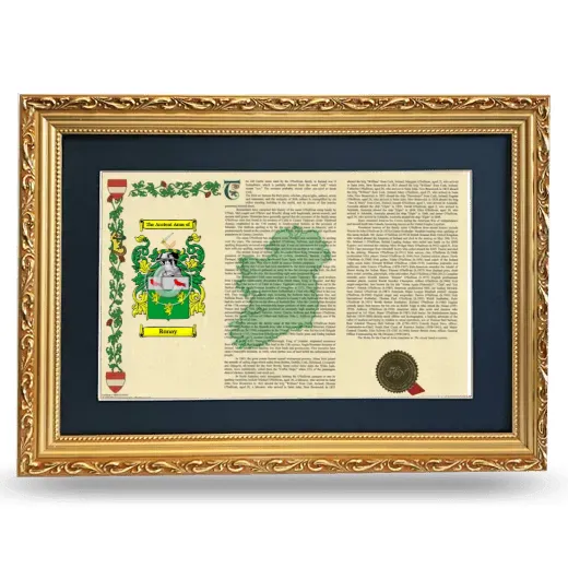 Ronay Deluxe Armorial Landscape Framed - Gold