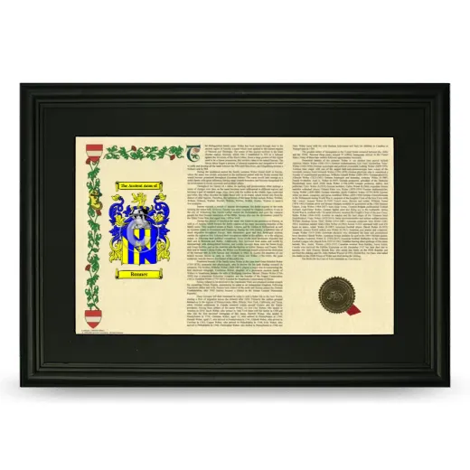 Ronner Deluxe Armorial Landscape Framed- Black