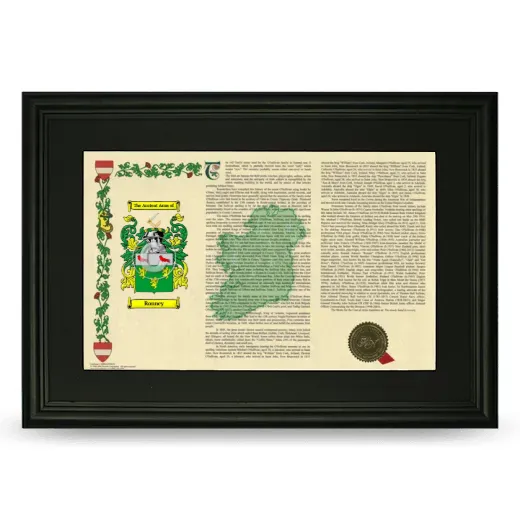 Ronney Deluxe Armorial Landscape Framed- Black