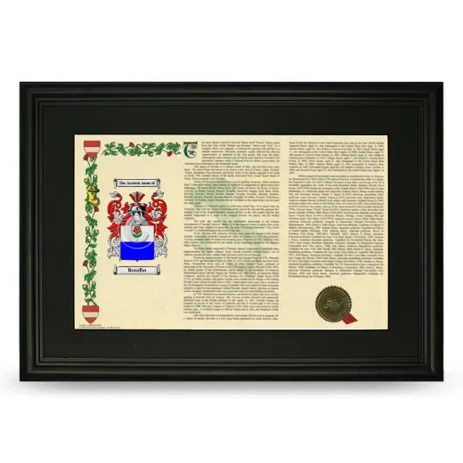 Rosalba Deluxe Armorial Landscape Framed- Black