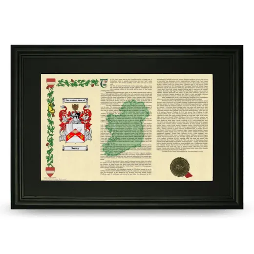 Rosay Deluxe Armorial Landscape Framed- Black