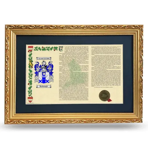Rosbrough' Deluxe Armorial Landscape Framed - Gold