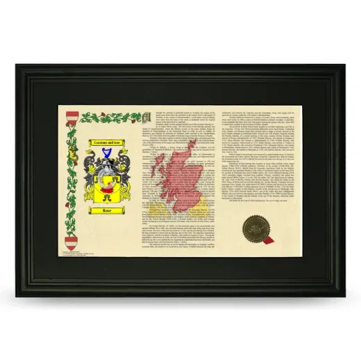 Rose Deluxe Armorial Landscape Framed- Black