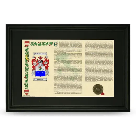 Rosellini Deluxe Armorial Landscape Framed- Black