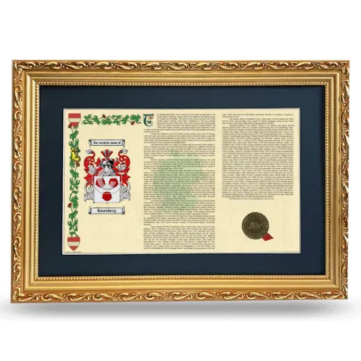 Rosenberg Deluxe Armorial Landscape Framed - Gold