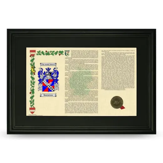 Rosencranz Deluxe Armorial Landscape Framed- Black