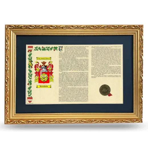 Rosenheim Deluxe Armorial Landscape Framed - Gold