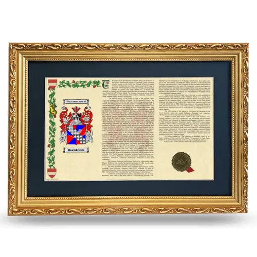 Rosenkrantz Deluxe Armorial Landscape Framed - Gold