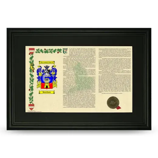 Rosethorn Deluxe Armorial Landscape Framed- Black