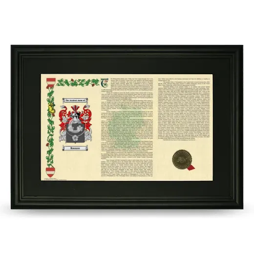 Rosnau Deluxe Armorial Landscape Framed- Black