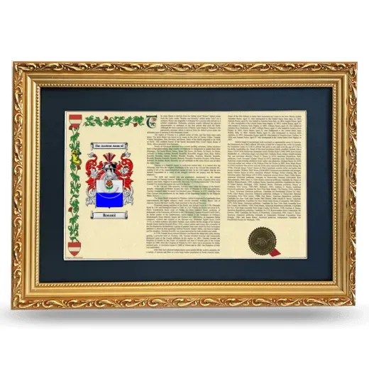 Rosoni Deluxe Armorial Landscape Framed - Gold