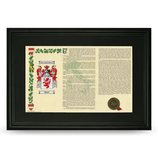 Rossé Deluxe Armorial Landscape Framed- Black