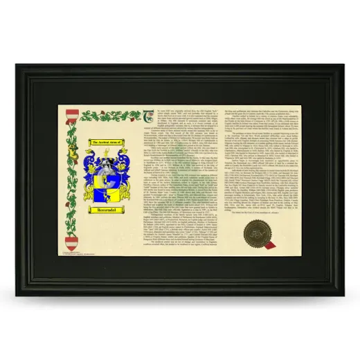 Rossendal Deluxe Armorial Landscape Framed- Black