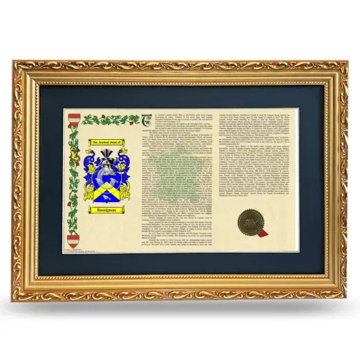 Rossignon Deluxe Armorial Landscape Framed - Gold