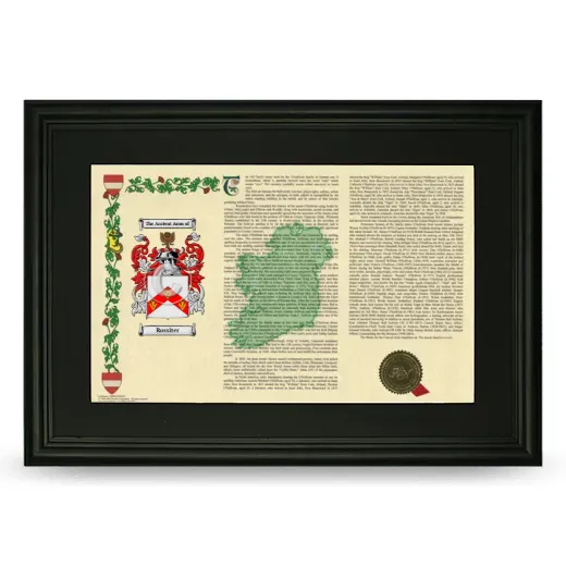 Rossiter Deluxe Armorial Landscape Framed- Black
