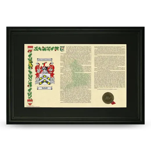 Rothell Deluxe Armorial Landscape Framed- Black