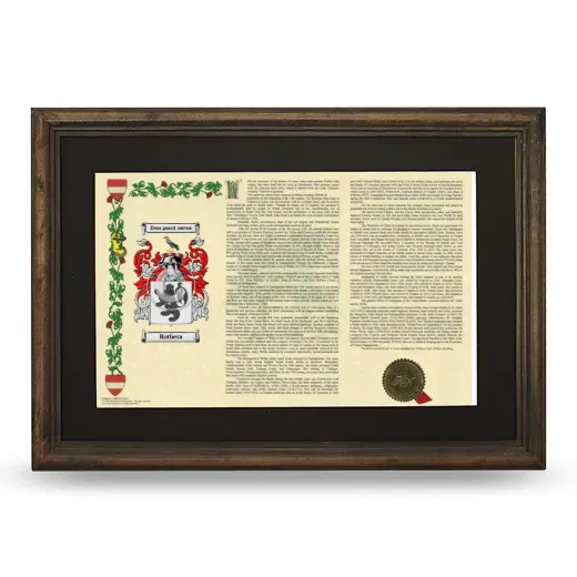 Rothera Deluxe Armorial Landscape Framed - Brown