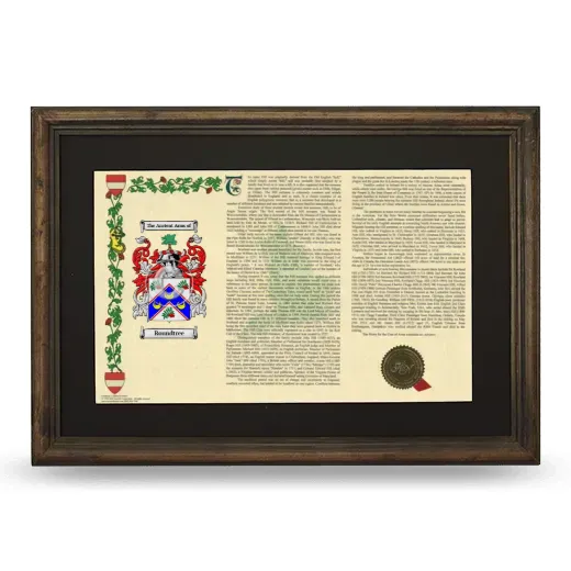 Roundtree Deluxe Armorial Landscape Framed - Brown