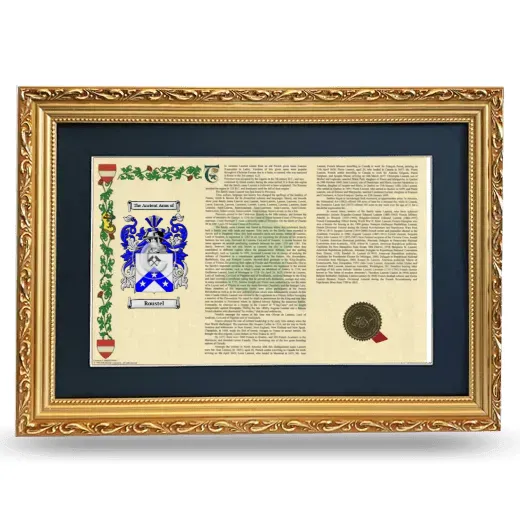 Roustel Deluxe Armorial Landscape Framed - Gold