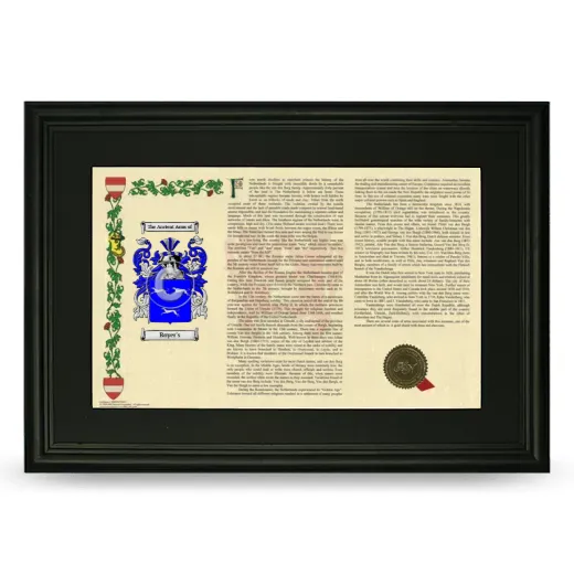 Royer's Deluxe Armorial Landscape Framed- Black