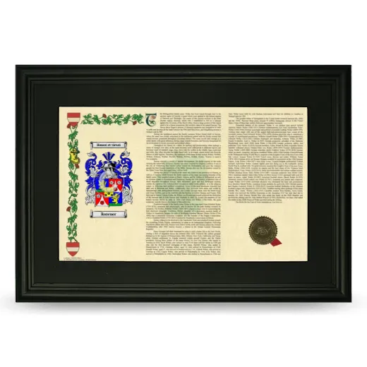Rozenor Deluxe Armorial Landscape Framed- Black