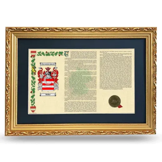 Rubys Deluxe Armorial Landscape Framed - Gold
