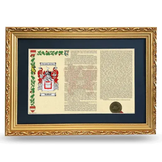 Rudford Deluxe Armorial Landscape Framed - Gold