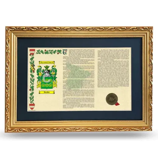 Ruedas Deluxe Armorial Landscape Framed - Gold