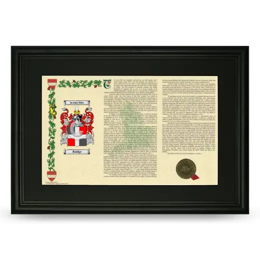 Ruidge Deluxe Armorial Landscape Framed- Black