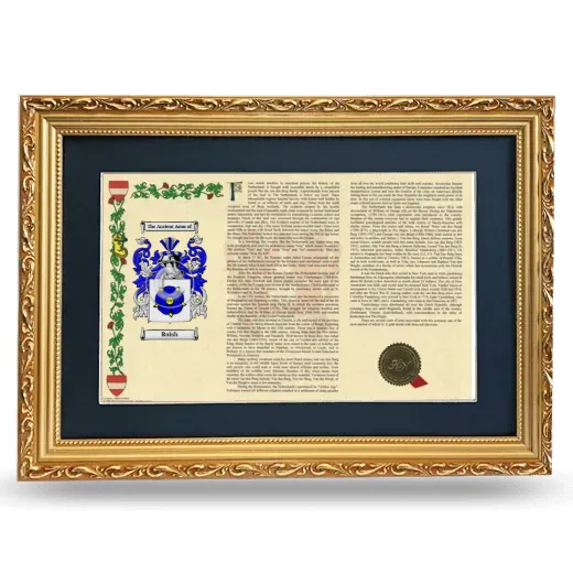Ruish Deluxe Armorial Landscape Framed - Gold