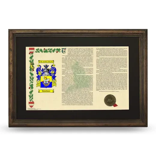 Runciman Deluxe Armorial Landscape Framed - Brown