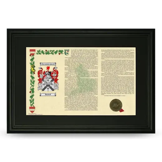 Rusted Deluxe Armorial Landscape Framed- Black