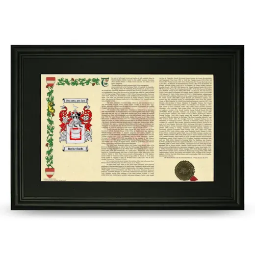 Rutherfords Deluxe Armorial Landscape Framed- Black
