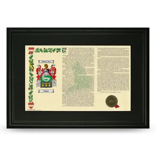 Sänger Deluxe Armorial Landscape Framed- Black