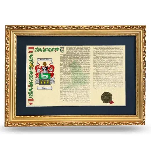 Sänger Deluxe Armorial Landscape Framed - Gold