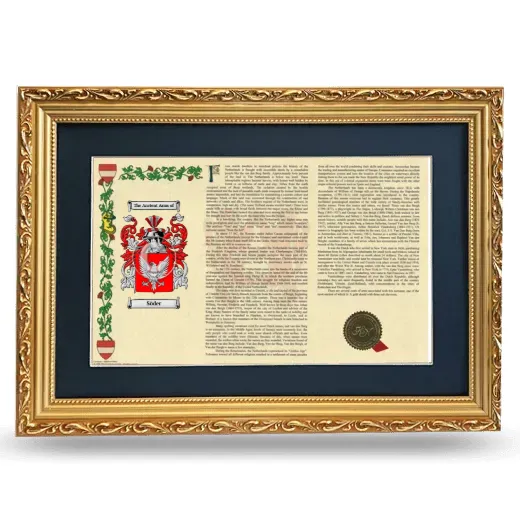 Söder Deluxe Armorial Landscape Framed - Gold