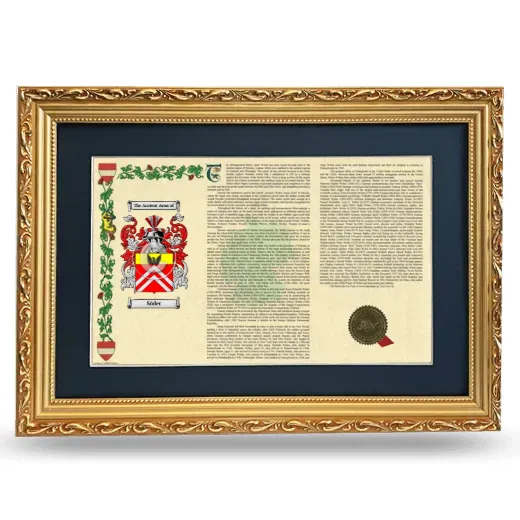 Söder Deluxe Armorial Landscape Framed - Gold