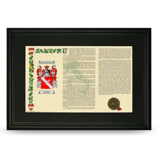 Sacchet Deluxe Armorial Landscape Framed- Black