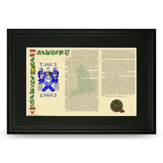 Sacheveral Deluxe Armorial Landscape Framed- Black