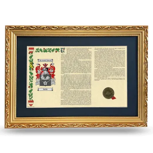 Sacks Deluxe Armorial Landscape Framed - Gold