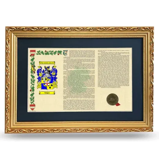 Saigar Deluxe Armorial Landscape Framed - Gold