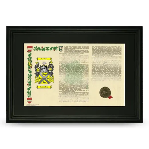 Saint'albin Deluxe Armorial Landscape Framed- Black