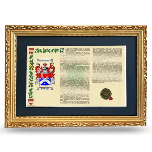 Saint'onge Deluxe Armorial Landscape Framed - Gold