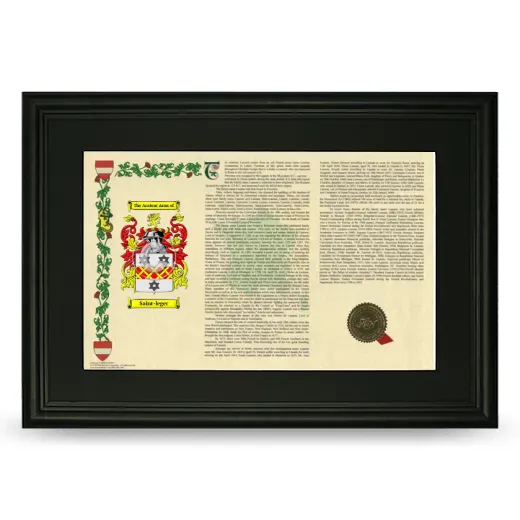 Saint-leger Deluxe Armorial Landscape Framed- Black